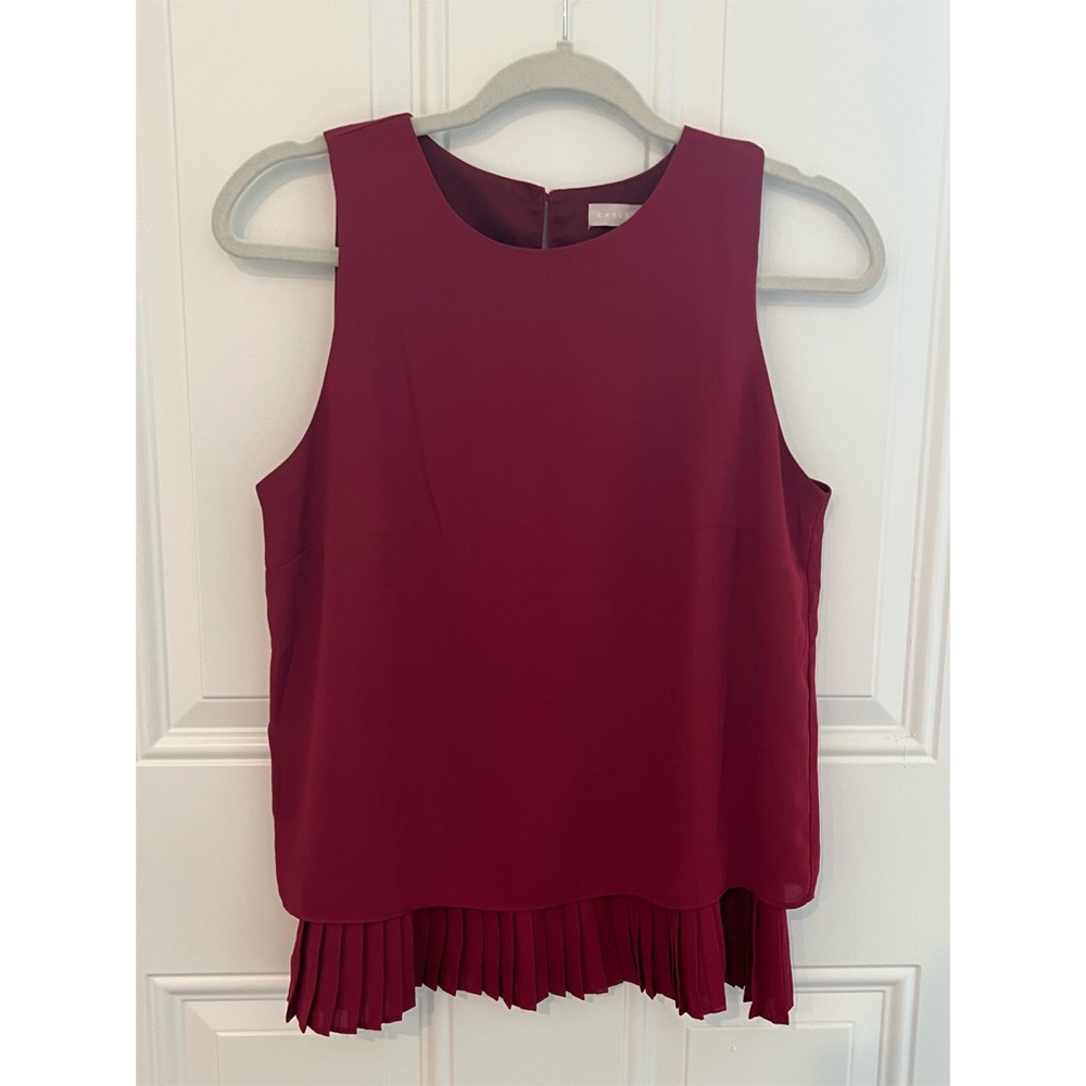 Burgundy/Wine Nordstrom Chelsea28 tank top with pleated bottom size XS